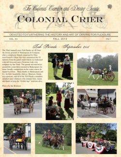c The Colonial Carriage and Driving Society olonial rier