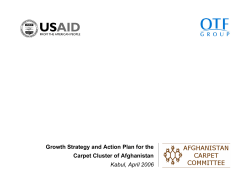 Growth Strategy and Action Plan for the Carpet Cluster of Afghanistan