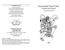 Satyananda Yoga Centre  London Newsletter