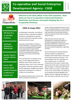 30 Co-operative and Social Enterprise Development Agency - CASE