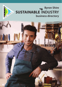 SUSTAINABLE  INDUSTRY Byron Shire business directory