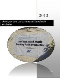2012 Training on Low Cost Sanitary Pad (Handmade) Production