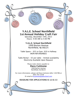 Y.A.L.E. School Northfield 1st Annual Holiday Craft Fair 1000 Burton Avenue