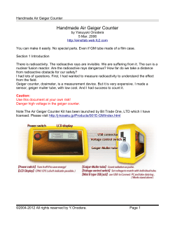 Handmade Air Geiger Counter
