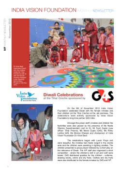 INDIA VISION FOUNDATION MONTHLY NEWSLETTER
