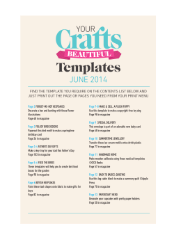Templates JUNE 2014 YOUR