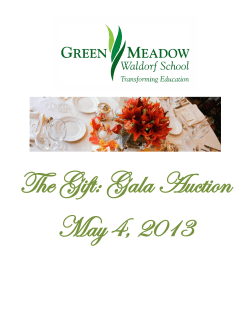 The Gift: Gala Auction May 4, 2013