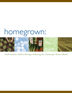 homegrown: South Carolina’s Guide to Starting or Enhancing Your Community’s Farmers’...
