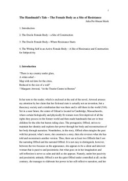 The Handmaid&rsquo;s Tale &ndash; The Female Body as a Site...