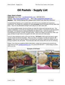 Oil Pastels - Supply List Paint in Pastel – Supply List