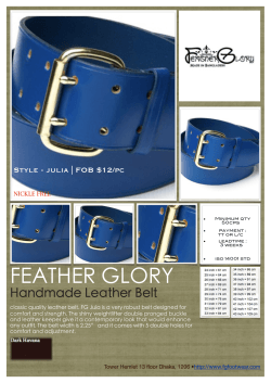 FEATHER GLORY Handmade Leather Belt Style - julia | FOB $12/pc NICKLE FREE
