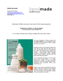 jhjh Handmade in Britain announce a new event to their annual... 9