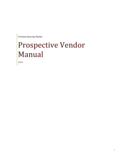 Prospective Vendor Manual  Portland Saturday Market