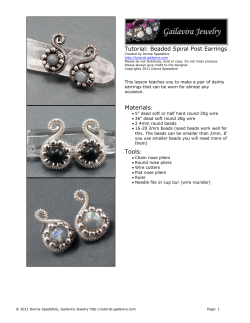 Tutorial: Beaded Spiral Post Earrings
