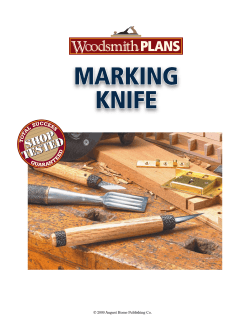 marking knife © 2009 August Home Publishing Co.
