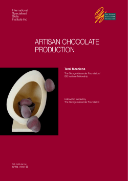 ARTISAN CHOCOLATE PRODUCTION Terri Mercieca International