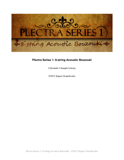 Plectra Series 1: 8-string Acoustic Bouzouki A Kontakt 4 Sample Library