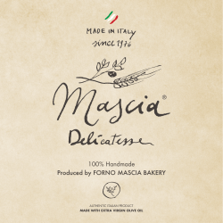 100% Handmade Produced by FORNO MASCIA BAKERY authentic italian product