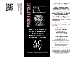 Rising Beyond Artisans Center of Virginia Statewide Artisan Conference