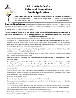 2014 Arts &amp; Crafts Rules and Regulations Booth Application