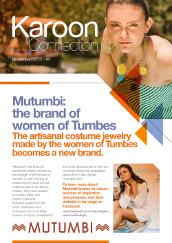 Mutumbi: the brand of women of Tumbes The artisanal costume jewelry