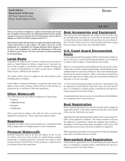 Boats Boat Accessories and Equipment South Dakota Department of Revenue