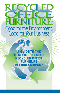 RECYCLED OFFICE FURNITURE: Good for the Environment,