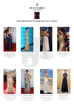 International Stars Wearing Jean Fares Couture MARCIA CROSS ANGIE HARMON ALEXA VEGA