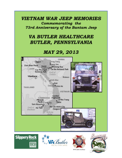 VIETNAM WAR JEEP MEMORIES VA BUTLER HEALTHCARE BUTLER, PENNSYLVANIA MAY 29, 2013
