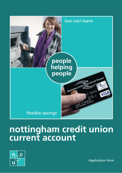 nottingham credit union current account people helping