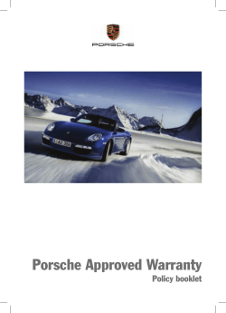 Porsche Approved Warranty Policy booklet