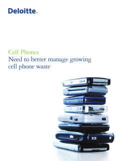 Cell Phones Need to better manage growing cell phone waste