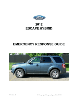 2012 ESCAPE HYBRID EMERGENCY RESPONSE GUIDE 2
