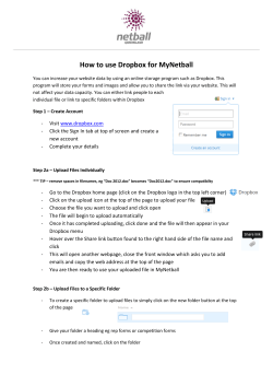How to use Dropbox for MyNetball