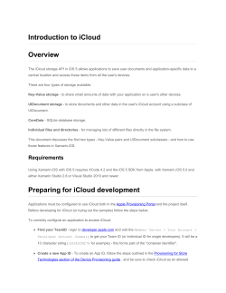 Introduction to iCloud Overview
