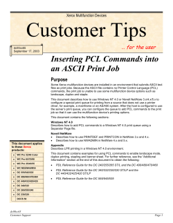 Customer Tips Inserting PCL Commands into an ASCII Print Job