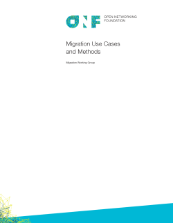 Migration Use Cases and Methods Migration Working Group