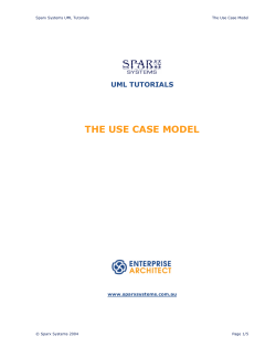 THE USE CASE MODEL  UML TUTORIALS