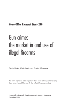 Gun crime: the market in and use of illegal firearms