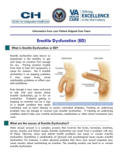 Erectile Dysfunction (ED) What is Erectile Dysfunction or ED?