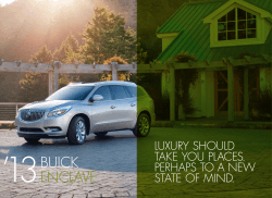 ’13 Buick encLave Luxury shouLd