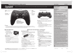 Wireless Controller for PS3 and PC What’s Included Specifications