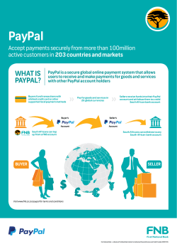 PayPal WHAT IS Accept payments securely from more than 100million
