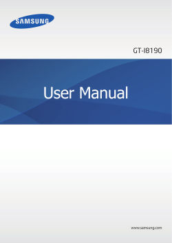 User Manual GT-I8190 www.samsung.com