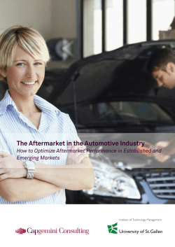 The Aftermarket in the Automotive Industry Emerging Markets
