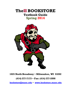 The   BOOKSTORE Spring 2014