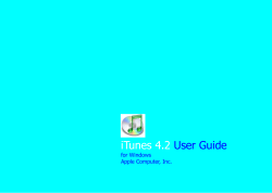 iTunes 4.2 User Guide for Windows Apple Computer, Inc.