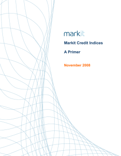 Markit Credit Indices A Primer November 2008