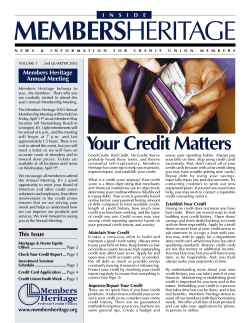 Your Credit Matters