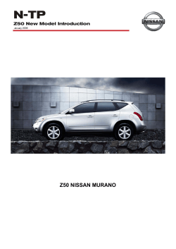 N-TP Z50 NISSAN MURANO 5  New Model Introduction Z 0